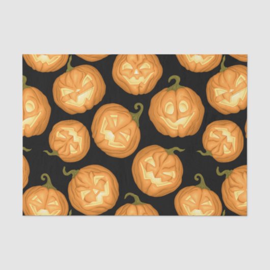 Halloween-Kürbis Seidenpapier (Vorderseite)