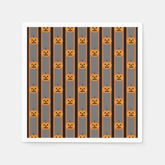 Halloween-Kürbis Serviette (Vorderseite)