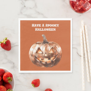 Halloween-Kürbis Serviette