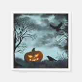 Halloween-Kürbis Serviette (Vorderseite)