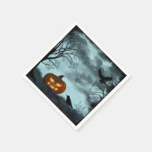 Halloween-Kürbis Serviette (Ecke)