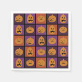 Halloween-Kürbis Serviette (Vorderseite)