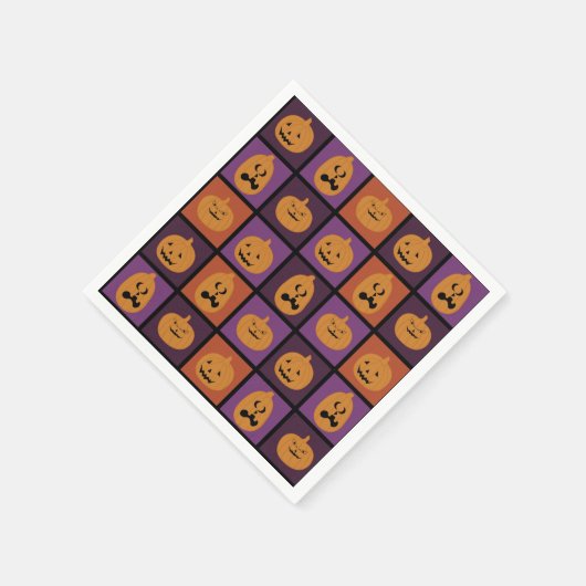 Halloween-Kürbis Serviette (Ecke)