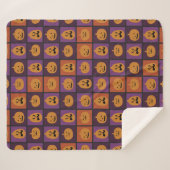 Halloween-Kürbis Sherpadecke (Vorderseite (Horizontal))