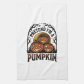 Halloween-Kürbis-Shirt Tun Sie so, als wäre ich ei Geschirrtuch (Vertikal)