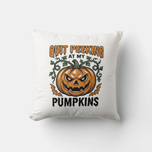 Halloween-Kürbis-Shirt Vintage-Gravur-Witz_1 Kissen