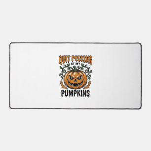 Halloween-Kürbis-Shirt Vintage-Gravur-Witz_1 Schreibtischunterlage