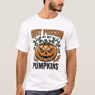 Halloween-Kürbis-Shirt Vintage-Gravur-Witz T-Shirt