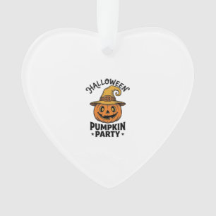 Halloween-Kürbis-Shirt Vintage-Hexenhut Spaß_1 Ornament