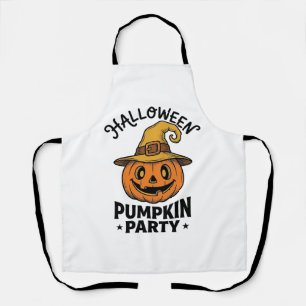 Halloween-Kürbis-Shirt Vintage-Hexenhut Spaß_1 Schürze