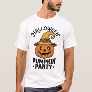 Halloween-Kürbis-Shirt Vintage-Hexenhut Spaß_1 T-Shirt