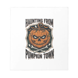 Halloween-Kürbis-Shirt Vintage Jack O Lantern Tow Notizblock