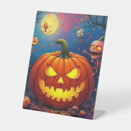 Halloween-Kürbis Sockelschild