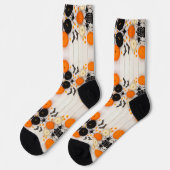 Halloween-Kürbis Socken (Linkes Detail)