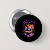 Halloween-Kürbis-Soky-Saison-Fledermäuse Button (Vorne & Hinten)