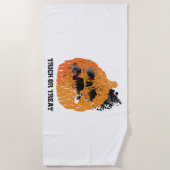 Halloween-Kürbis Strandtuch (Vorderseite)