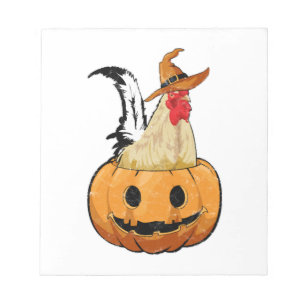 Halloween-Kürbis Süße Hexe Huhn Notizblock