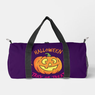 Halloween-Kürbis-Süßes-oder-Saures-Etikett Duffle Bag
