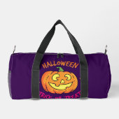 Halloween-Kürbis-Süßes-oder-Saures-Etikett Duffle Bag (Rückseite)
