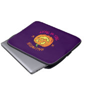 Halloween-Kürbis-Süßes-oder-Saures-Etikett Laptopschutzhülle (Vorne Knopf)