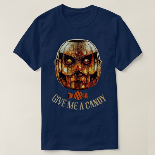 Halloween-Kürbis T-Shirt (Design vorne)