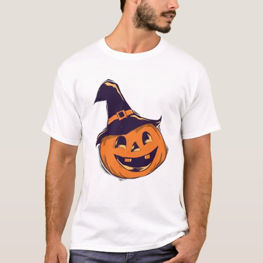 Halloween-Kürbis T-Shirt (Vorderseite)