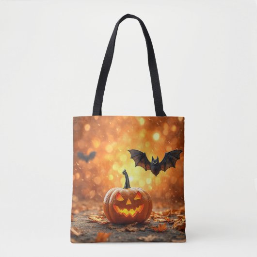 Halloween-Kürbis Tasche (Vorderseite)
