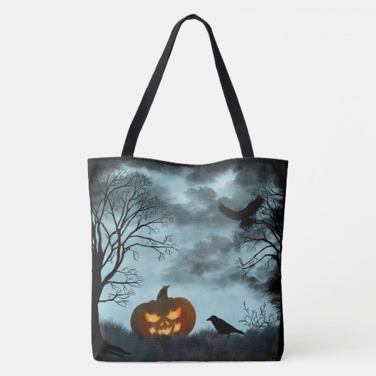 Halloween-Kürbis Tasche (Rückseite)