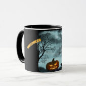 Halloween-Kürbis Tasse (Vorderseite Links)