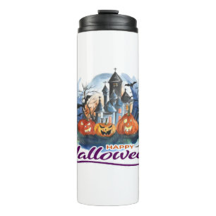 Halloween-Kürbis Thermosbecher