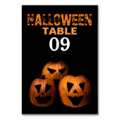 Halloween-Kürbis-Tischnummer Tischnummer (Rückseite)