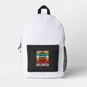 Halloween-Kürbis-Totenkopf Retro Vintage Bedruckter Rucksack