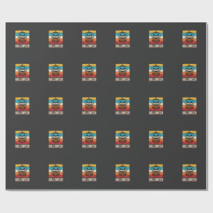 Halloween-Kürbis-Totenkopf Retro Vintage Geschenkpapier