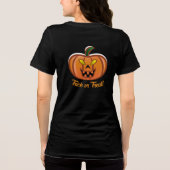 Halloween-Kürbis Tri-Blend Shirt (Rückseite)