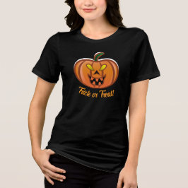 Halloween-Kürbis Tri-Blend Shirt