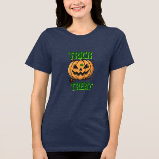 Halloween-Kürbis Tri-Blend Shirt