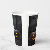 Halloween-Kürbis und Blumenmuster Pappbecher (Rechts)