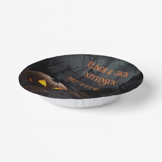 Halloween-Kürbis und Blumenmuster Pappteller (Gewinkelt)