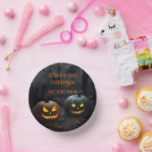 Halloween-Kürbis und Blumenmuster Pappteller (Party)