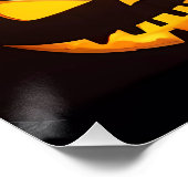 Halloween-Kürbis und Blumenmuster Poster (Ecke)