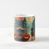 Halloween-Kürbis und ein verlorenes Mädchen Kaffeetasse (Mittel)