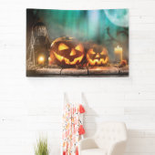 Halloween Kürbis und Fledermäuse Banner (InSitu)