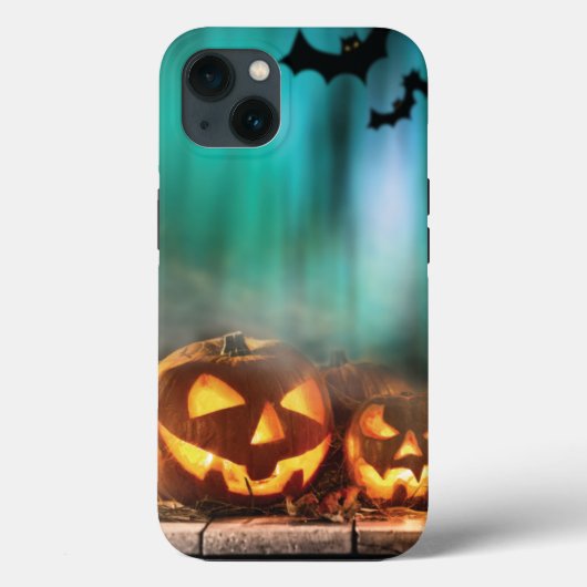 Halloween Kürbis und Fledermäuse Case-Mate iPhone Hülle (Rückseite)