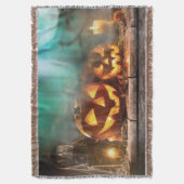 Halloween Kürbis und Fledermäuse Decke (Vorderseite Vertikal)