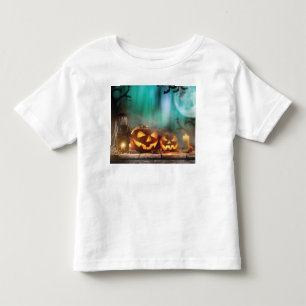 Halloween Kürbis und Fledermäuse Kleinkind T-shirt