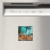 Halloween Kürbis und Fledermäuse Magnet (In Situ (Geschirrspüler))