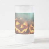 Halloween Kürbis und Fledermäuse Mattglas Bierglas (Mittel)