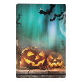 Halloween Kürbis und Fledermäuse Mini Klemmbrett (Rückseite)