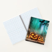 Halloween Kürbis und Fledermäuse Notizblock (Innenseite)