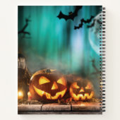 Halloween Kürbis und Fledermäuse Notizblock (Rückseite)